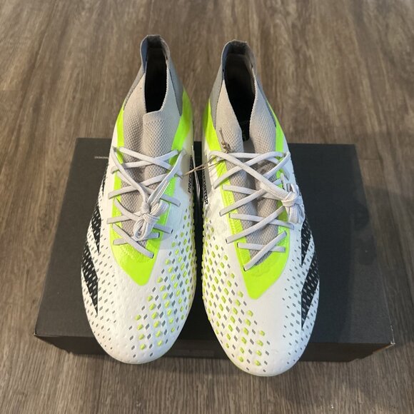Adidas Predator Accuracy.1 FG White Volt Soccer Cleats GZ0035 Men 8 W 9 No Lid main image 6